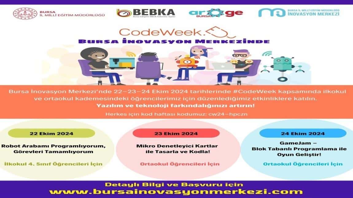 BURSA İNOVASYON MERKEZİ CODEWEEK ETKİNLİĞİ